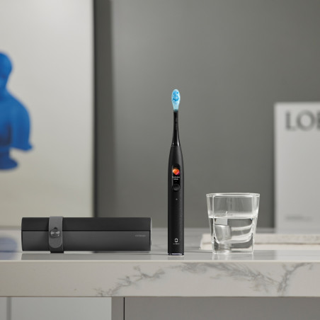 Електрическа четка за зъби Oclean X Ultra 20 S, 84000 об/мин, AI, Интелигентни сензори, Bluetooth, Wi-Fi, Адаптация към ортодонтско лечение, LED, 3 глави, Черен
