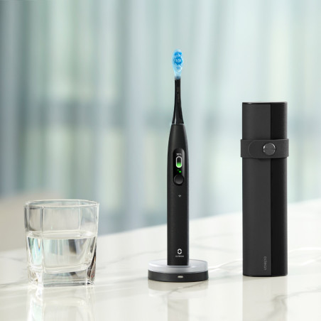 Електрическа четка за зъби Oclean X Ultra 20 S, 84000 об/мин, AI, Интелигентни сензори, Bluetooth, Wi-Fi, Адаптация към ортодонтско лечение, LED, 3 глави, Черен