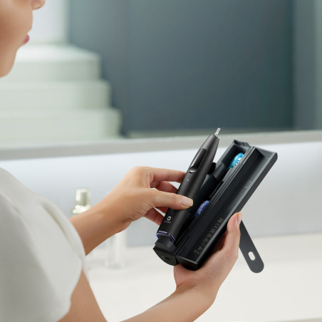 Електрическа четка за зъби Oclean X Ultra 20 S, 84000 об/мин, AI, Интелигентни сензори, Bluetooth, Wi-Fi, Адаптация към ортодонтско лечение, LED, 3 глави, Черен