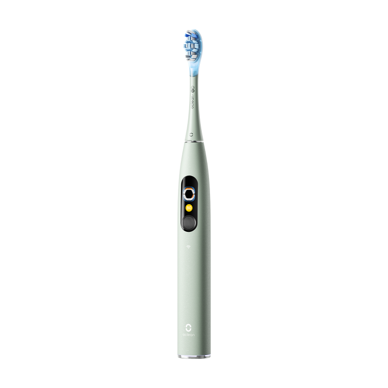 Електрическа четка за зъби Oclean X Ultra 20 S, 84000 об/мин, AI, Интелигентни сензори, Bluetooth, Wi-Fi, Адаптация към ортодонтско лечение, LED, 3 глави, Зелен