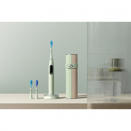 Електрическа четка за зъби Oclean X Ultra 20 S, 84000 об/мин, AI, Интелигентни сензори, Bluetooth, Wi-Fi, Адаптация към ортодонтско лечение, LED, 3 глави, Зелен