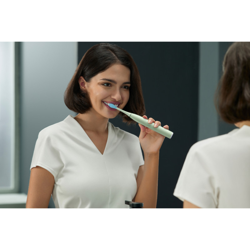 Електрическа четка за зъби Oclean X Ultra 20 S, 84000 об/мин, AI, Интелигентни сензори, Bluetooth, Wi-Fi, Адаптация към ортодонтско лечение, LED, 3 глави, Зелен