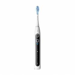 Електрическа четка за зъби Oclean X Pro 20 Set, AI, Maglev 4.0, 84000 об/мин, Wi-Fi, FlexFit, IPX7, Сигнал при пропусната зона, 40 дни автономност, Калъф, Бял