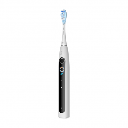 Електрическа четка за зъби Oclean X Pro 20 Set, AI, Maglev 4.0, 84000 об/мин, Wi-Fi, FlexFit, IPX7, Сигнал при пропусната зона, 40 дни автономност, Калъф, Бял