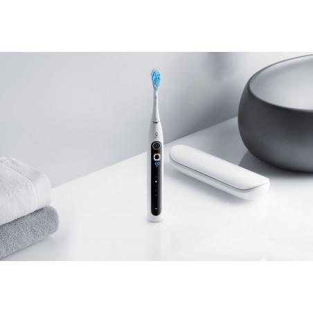 Електрическа четка за зъби Oclean X Pro 20 Set, AI, Maglev 4.0, 84000 об/мин, Wi-Fi, FlexFit, IPX7, Сигнал при пропусната зона, 40 дни автономност, Калъф, Бял