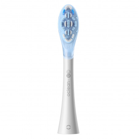 Комплект 2 бр резервни глави за електрическа четка за зъби Oclean Ultra Clean Brush Head, Твърда, Дълбоко почистване, DuPont, FlexFit, Бял