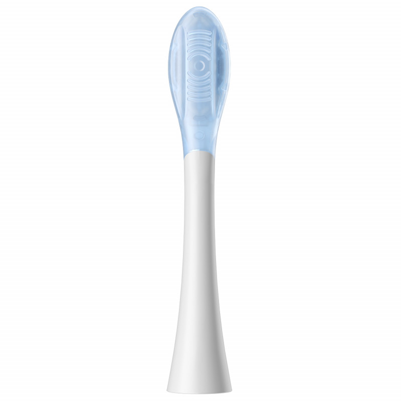 Комплект 2 бр резервни глави за електрическа четка за зъби Oclean Ultra Clean Brush Head, Твърда, Дълбоко почистване, DuPont, FlexFit, Бял