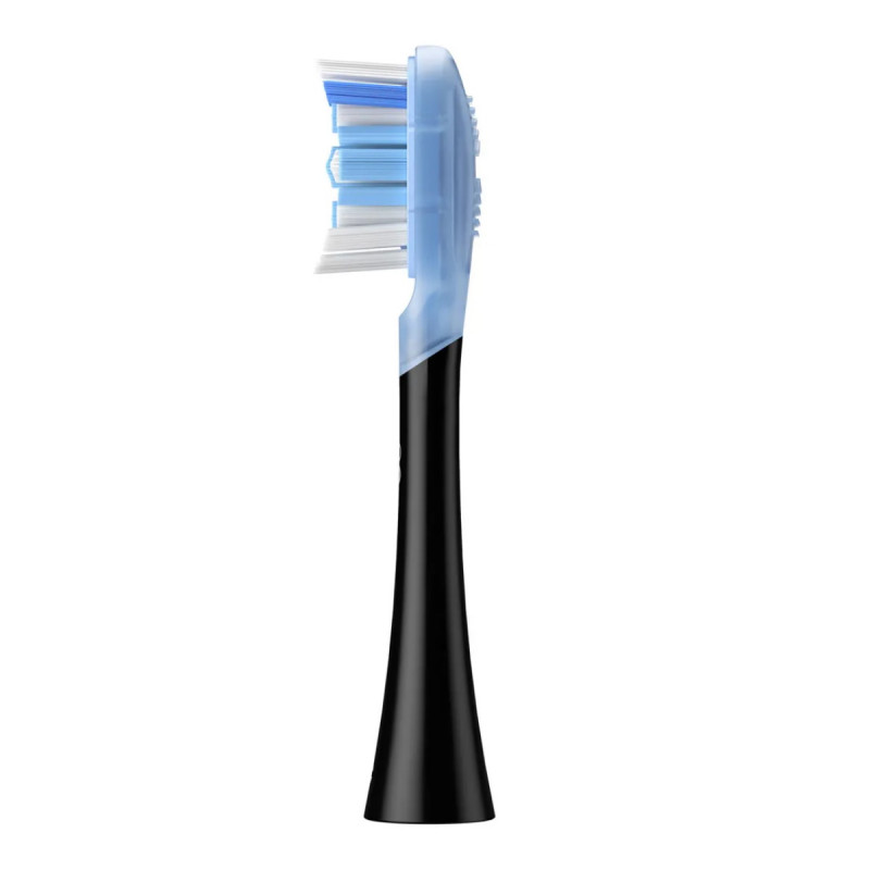 Комплект 2 бр резервни глави за електрическа четка за зъби Oclean Ultra Clean Brush Head, Твърда, Дълбоко почистване, DuPont, FlexFit, Черен