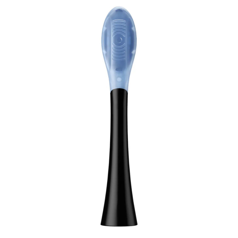 Комплект 2 бр резервни глави за електрическа четка за зъби Oclean Ultra Clean Brush Head, Твърда, Дълбоко почистване, DuPont, FlexFit, Черен