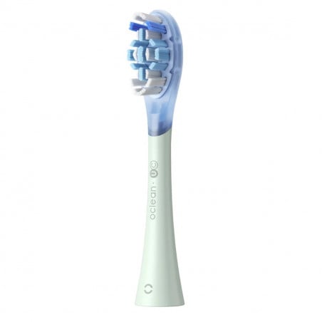 Комплект 2 бр резервни глави за електрическа четка за зъби Oclean Ultra Clean Brush Head, Твърда, Дълбоко почистване, DuPont, FlexFit, Зелен