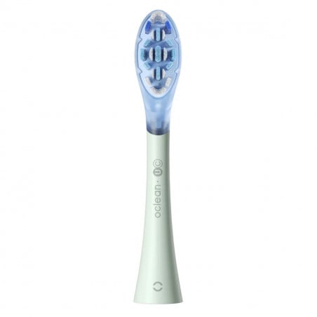 Комплект 2 бр резервни глави за електрическа четка за зъби Oclean Ultra Clean Brush Head, Твърда, Дълбоко почистване, DuPont, FlexFit, Зелен