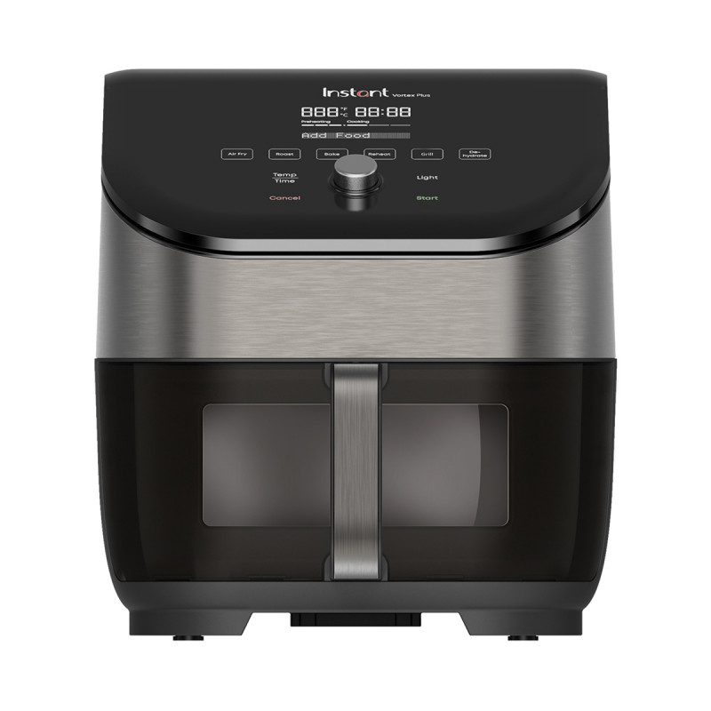 Фритюрник с горещ въздух Instant Pot Vortex Plus ClearCook & OdourErase 140310401, 1700W, 5.7 л, 6 програми, 35-205C, EvenCrisp, Двоен филтър, Черен