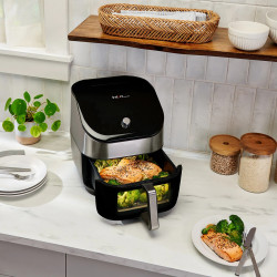 Фритюрник с горещ въздух Instant Pot Vortex Plus ClearCook & OdourErase 140310401, 1700W, 5.7 л, 6 програми, 35-205C, EvenCrisp, Двоен филтър, Черен