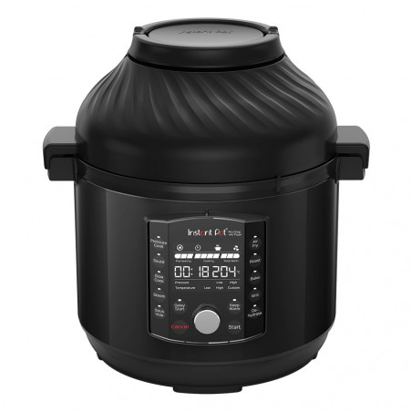 Мултикукър Instant Pot Pro Crisp + Air Fryer 140002701, 1500 W, 7.6 л, 11 програми, Кошница Air Fryer, LCD дисплей, Черен