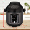 Мултикукър Instant Pot Pro Crisp + Air Fryer 140002701, 1500 W, 7.6 л, 11 програми, Кошница Air Fryer, LCD дисплей, Черен