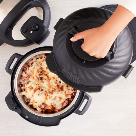 Мултикукър Instant Pot Duo Crisp + Air Fryer 140004401, 1500 W, 5.7 л, 11 програми, Кошница Air Fryer, EvenCrisp, Инокс