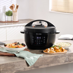 Мултикукър Instant Pot XL 140001901, 1200W, 7.1 л, 7 програми, Отложен старт, LCD дисплей, Черен