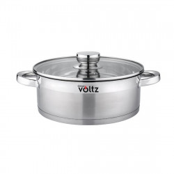 Тенджера Oliver Voltz OV51210Q22, 3 л, 22 x 8 см, Плитка, Индукция, Дебело дъно, Инокс