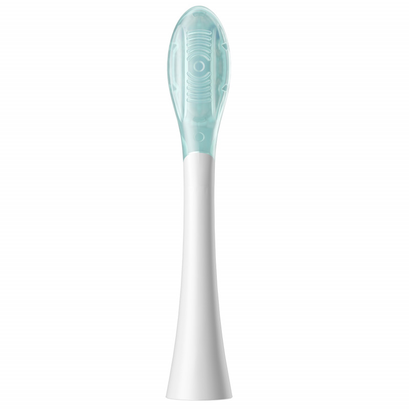 Комплект 2 бр резервни глави за електрическа четка за зъби Oclean Ultra Gum Care Brush Head, Мека, Нежно почистване, DuPont, FlexFit, Бял