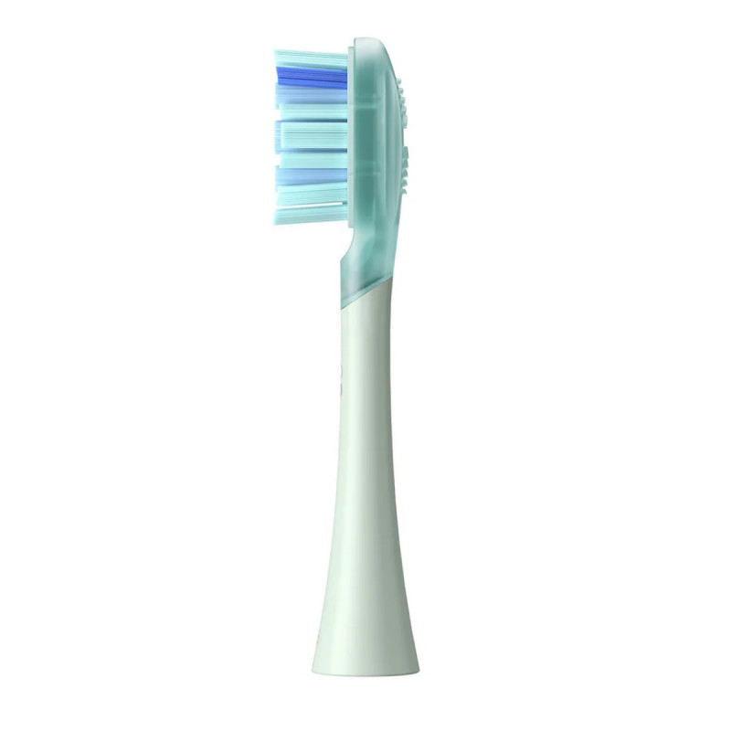 Комплект 2 бр резервни глави за електрическа четка за зъби Oclean Ultra Gum Care Brush Head, Мека, Нежно почистване, DuPont, FlexFit, Зелен