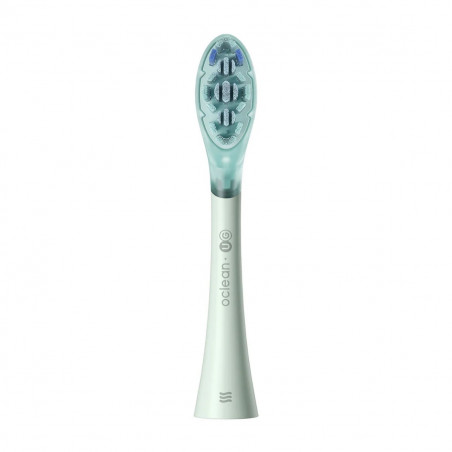 Комплект 2 бр резервни глави за електрическа четка за зъби Oclean Ultra Gum Care Brush Head, Мека, Нежно почистване, DuPont, FlexFit, Зелен