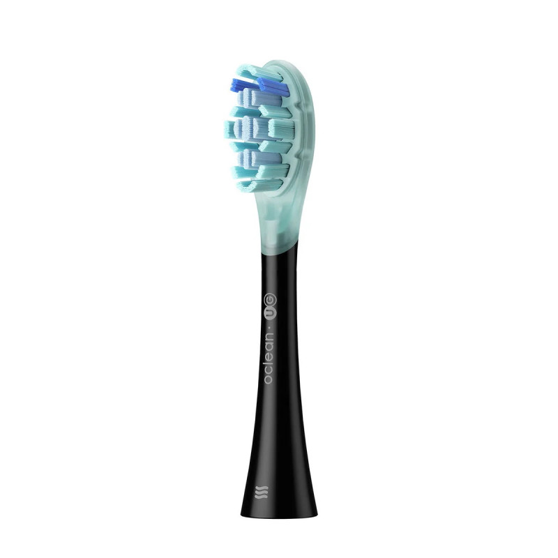 Комплект 2 бр резервни глави за електрическа четка за зъби Oclean Ultra Gum Care Brush Head, Мека, Нежно почистване, DuPont, FlexFit, Черен