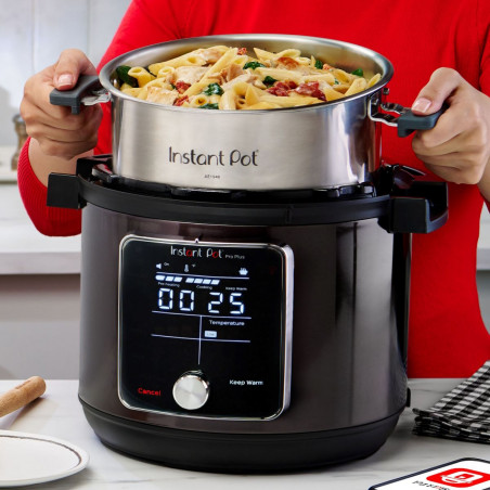 Мултикукър Instant Pot Pro Plus 112020101, 1200W, 5.7 л, 10 програми, WiFi управление, Неръждаема стомана, Черен