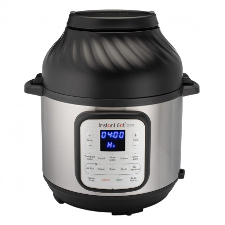Мултикукър Instant Pot Duo Crisp + Air Fryer 140004401, 1500 W, 5.7 л, 11 програми, Кошница Air Fryer, EvenCrisp, Инокс