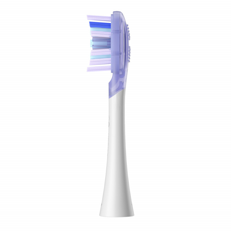 Комплект 2 бр резервни глави за електрическа четка за зъби Oclean Ultra White Brush Head, Твърда, За Избелване, DuPont, FlexFit, Бял