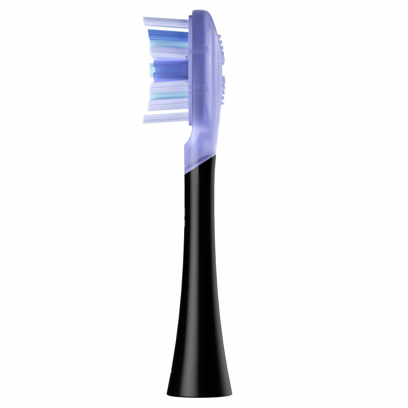 Комплект 2 бр резервни глави за електрическа четка за зъби Oclean Ultra White Brush Head, Твърда, За Избелване, DuPont, FlexFit, Черен/син