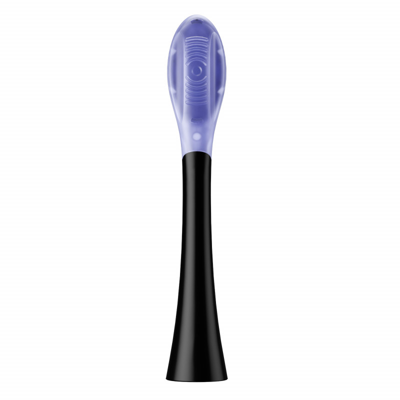 Комплект 2 бр резервни глави за електрическа четка за зъби Oclean Ultra White Brush Head, Твърда, За Избелване, DuPont, FlexFit, Черен/син