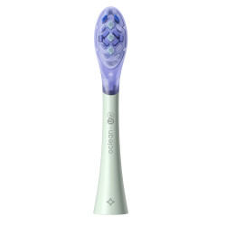 Комплект 2 бр резервни глави за електрическа четка за зъби Oclean Ultra White Brush Head, Твърда, За Избелване, DuPont, FlexFit, 2 бр, Зелен