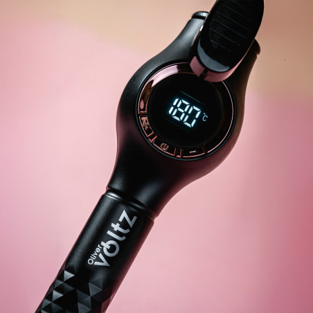 Маша за афро къдрици Oliver Voltz OV51102C, 38W, Tурмалиново керамично покритие, 140-200C, Дисплей, Меден