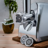 Месомелачка с приставка за домати Voltz V51991A, 1400W, Обратен ход, Аксесоари за сосове и Kubbe, Бял