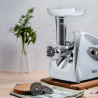 Месомелачка с приставка за домати Voltz V51991A, 1400W, Обратен ход, Аксесоари за сосове и Kubbe, Бял