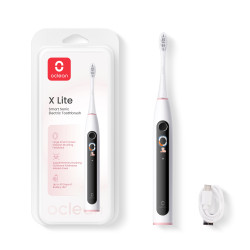 Електрическа четка за зъби Oclean X Lite, 72000 об/мин, 5 режима, Smart, Тъчскрийн, До 40 дни автономия, Отчитане на почистените зони, Светлосив