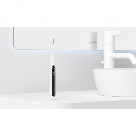 Електрическа четка за зъби Oclean X Lite, 72000 об/мин, 5 режима, Smart, Тъчскрийн, До 40 дни автономия, Отчитане на почистените зони, Светлосив