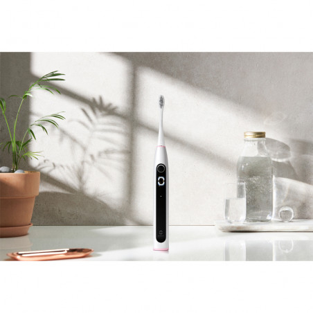 Електрическа четка за зъби Oclean X Lite, 72000 об/мин, 5 режима, Smart, Тъчскрийн, До 40 дни автономия, Отчитане на почистените зони, Светлосив