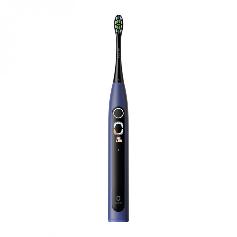 Електрическа четка за зъби Oclean X Lite, 72000 об/мин, 5 режима, Smart, Тъчскрийн, До 40 дни автономия, Отчитане на почистените зони, Тъмносин