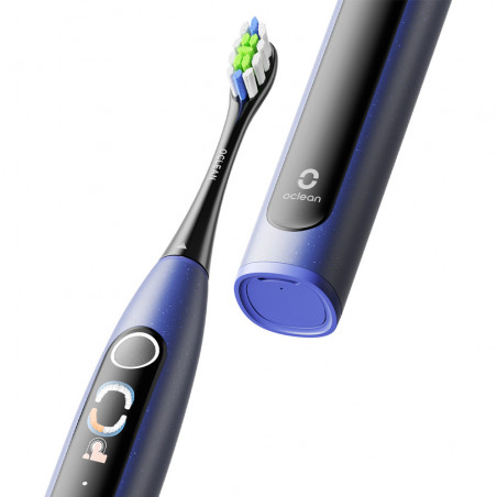 Електрическа четка за зъби Oclean X Lite, 72000 об/мин, 5 режима, Smart, Тъчскрийн, До 40 дни автономия, Отчитане на почистените зони, Тъмносин