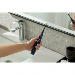 Електрическа четка за зъби Oclean X Lite, 72000 об/мин, 5 режима, Smart, Тъчскрийн, До 40 дни автономия, Отчитане на почистените зони, Тъмносин