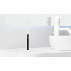 Електрическа четка за зъби Oclean X Lite Set, 72000 об/мин, 5 режима, Smart, Тъчскрийн, До 40 дни автономия, Отчитане на почистените зони, +Калъф, Светлосив