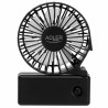 Преносим ръчен вентилатор Adler AD 7336, Сгъваем, 6.5 см, 46.2 dB, 2xAA, Перка наклонена под ъгъл 30 градуса, Черен