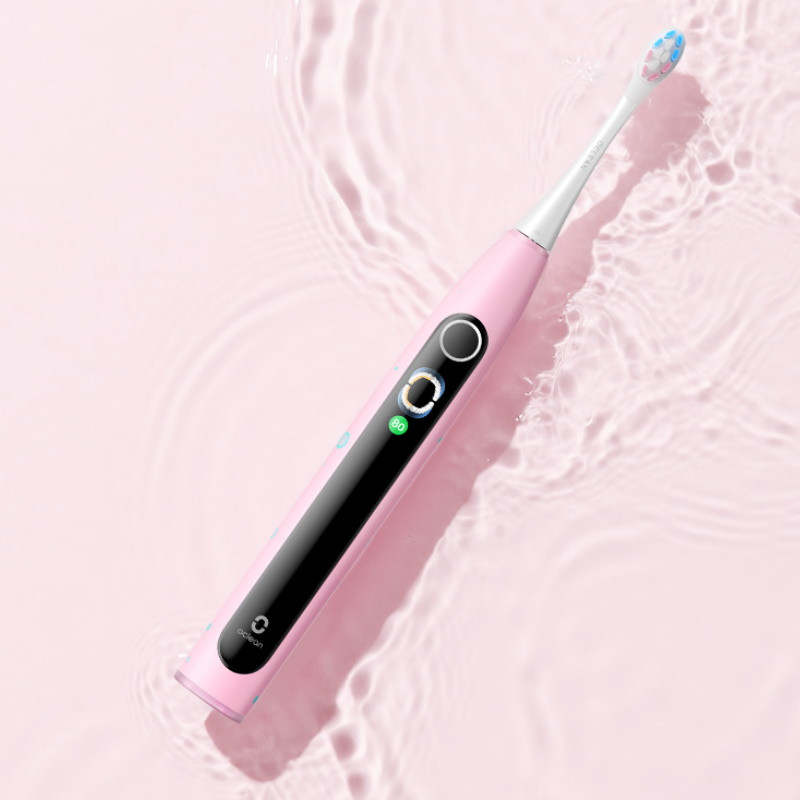 Детска електрическа четка за зъби Oclean X Kids, 2.5W, 72000 об/мин, 5 режима, Таймер, Автономия до 40 дни, Oclean OS, Type C, Розов