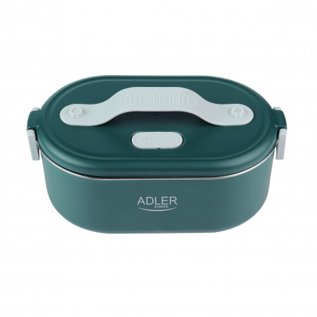Електрическа кутия за обяд Adler AD 4522, 45W, 0.8 л, До 70C, Съд от неръждаема стомана, Термочанта, Зелен