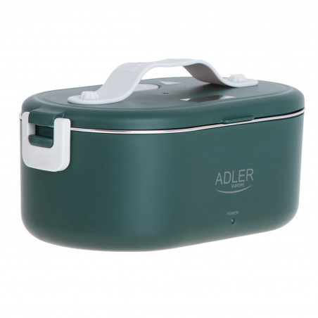Електрическа кутия за обяд Adler AD 4522, 45W, 0.8 л, До 70C, Съд от неръждаема стомана, Термочанта, Зелен
