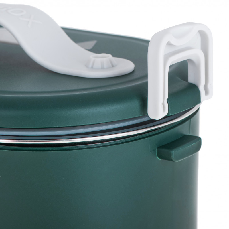 Електрическа кутия за обяд Adler AD 4522, 45W, 0.8 л, До 70C, Съд от неръждаема стомана, Термочанта, Зелен