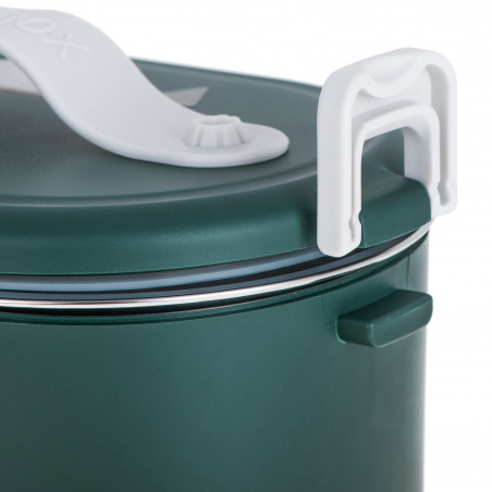 Електрическа кутия за обяд Adler AD 4522, 45W, 0.8 л, До 70C, Съд от неръждаема стомана, Термочанта, Зелен