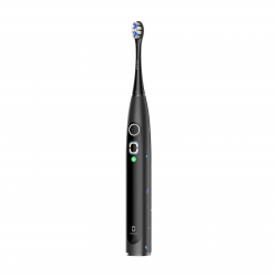 Детска електрическа четка за зъби Oclean X Kids Set, 2.5W, 72000 об/мин, 5 режима, Таймер, Автономия до 40 дни, Oclean OS, Type C, Калъф, Черен