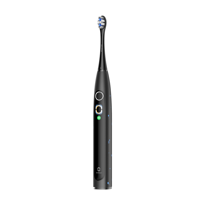 Детска електрическа четка за зъби Oclean X Kids Set, 2.5W, 72000 об/мин, 5 режима, Таймер, Автономия до 40 дни, Oclean OS, Type C, Калъф, Черен